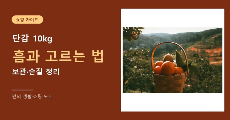 단감 10kg 흠과 고르는 법 보관 손질